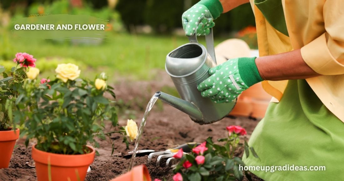 gardener and flower